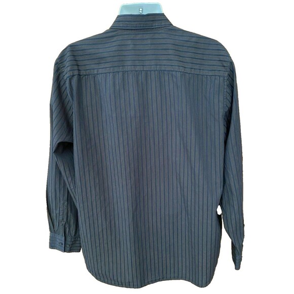 Calvin Klein CK Men's Dark Gray Striped Long Sleeve Dress Shirt Size XL - Picture 2 of 5